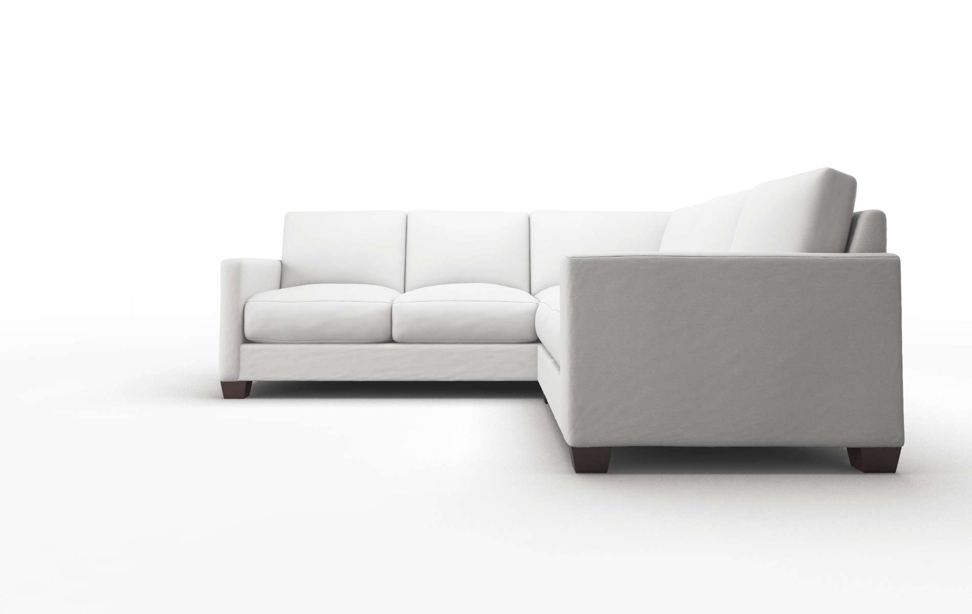 Dresden Dawson Platinum Sectional espresso legs 5