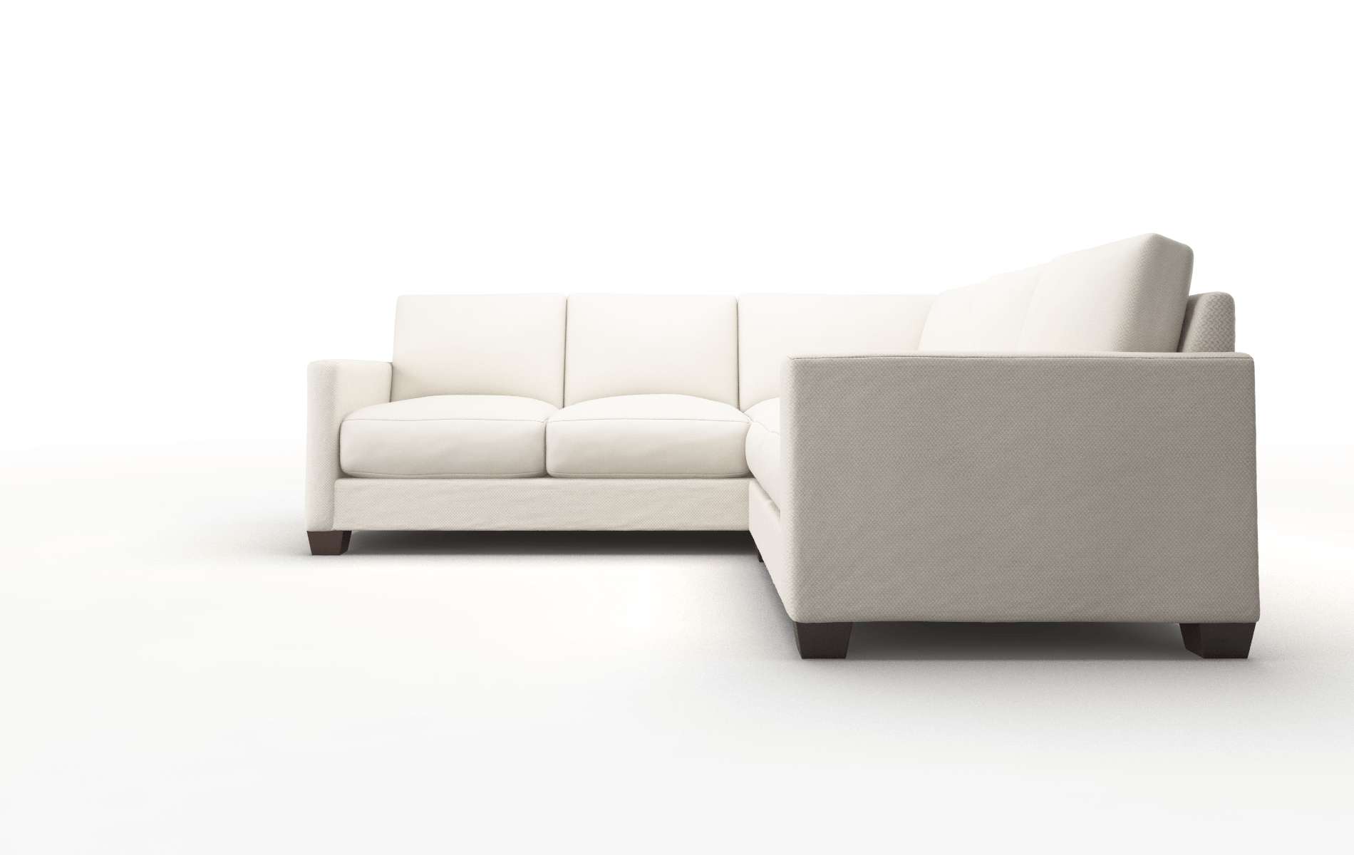 Dresden Dawson Sand Sectional espresso legs 5