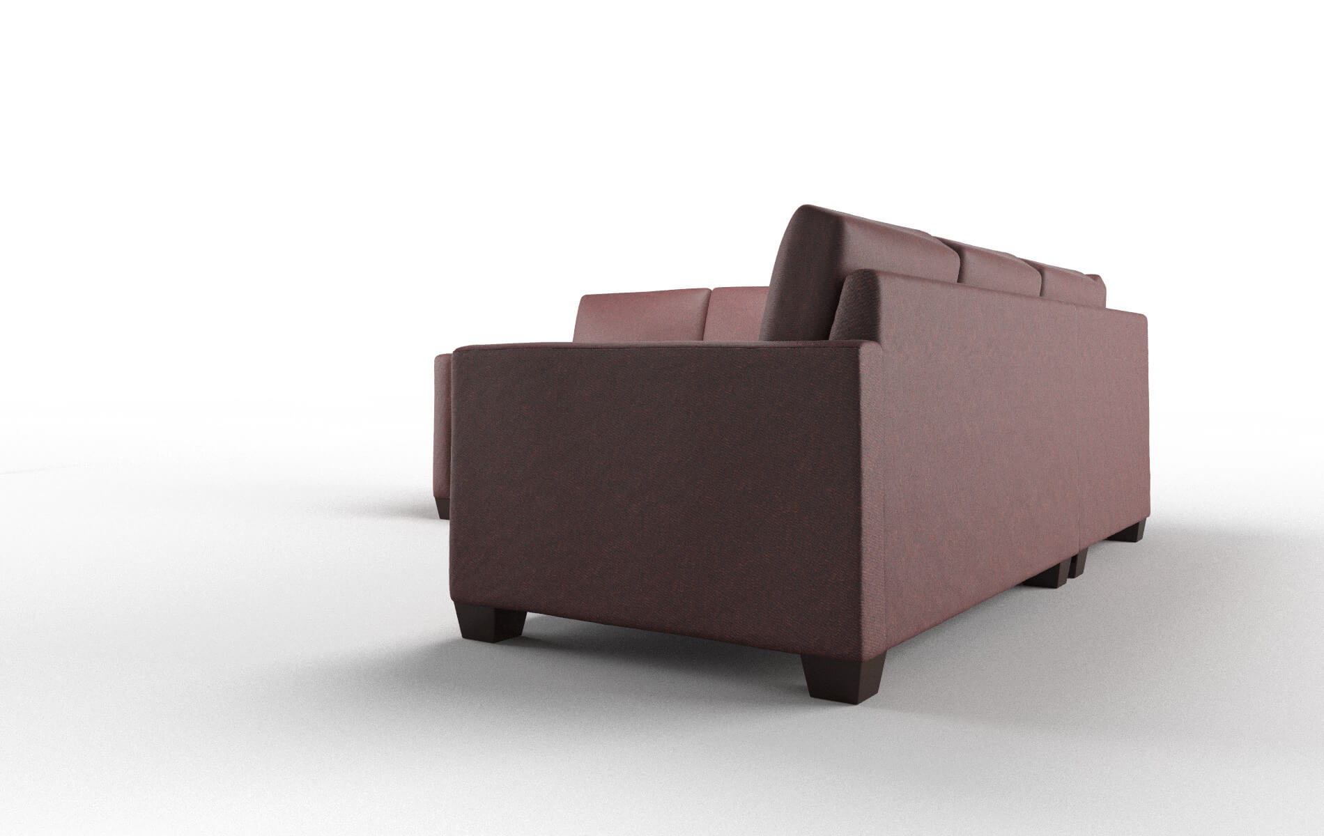 Dresden Derby Berry Sectional espresso legs 4