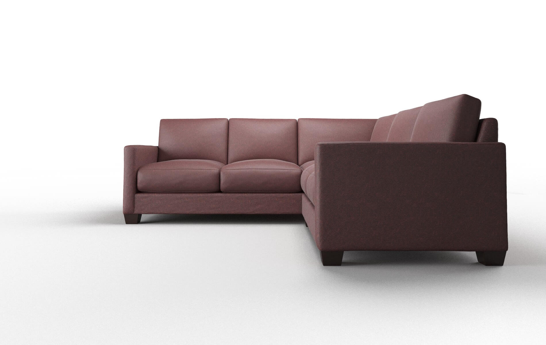 Dresden Derby Berry Sectional espresso legs 5