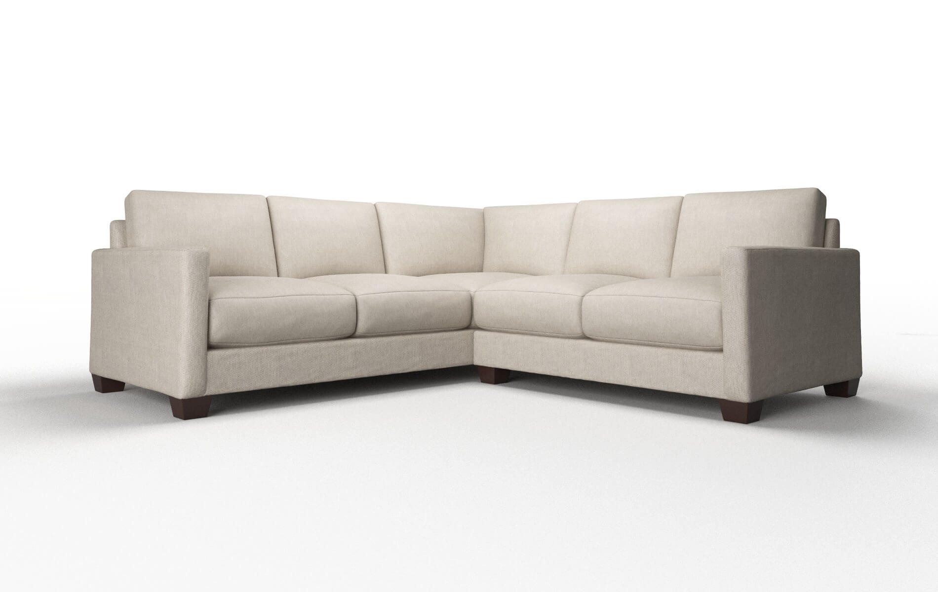 Dresden Derby linen Sectional Espresso Legs  1