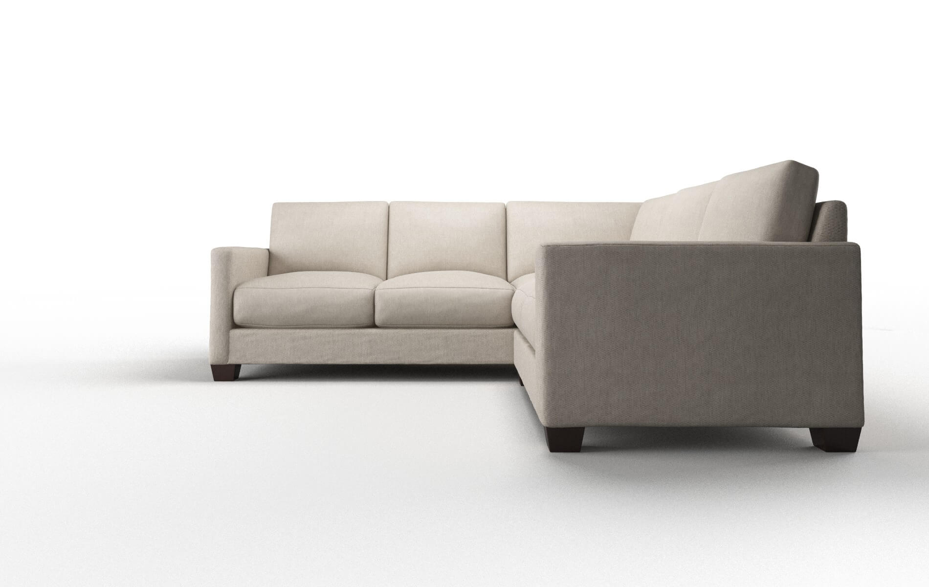 Dresden Derby Linen Sectional espresso legs 5