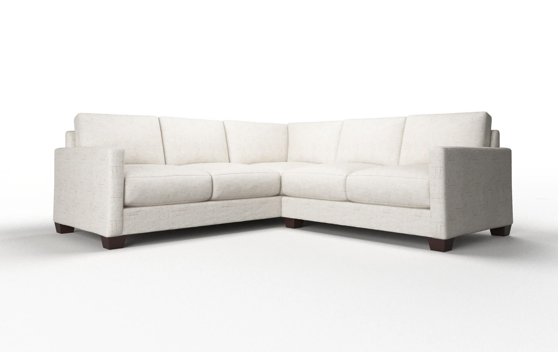 Dresden Derby Taupe Sectional espresso legs