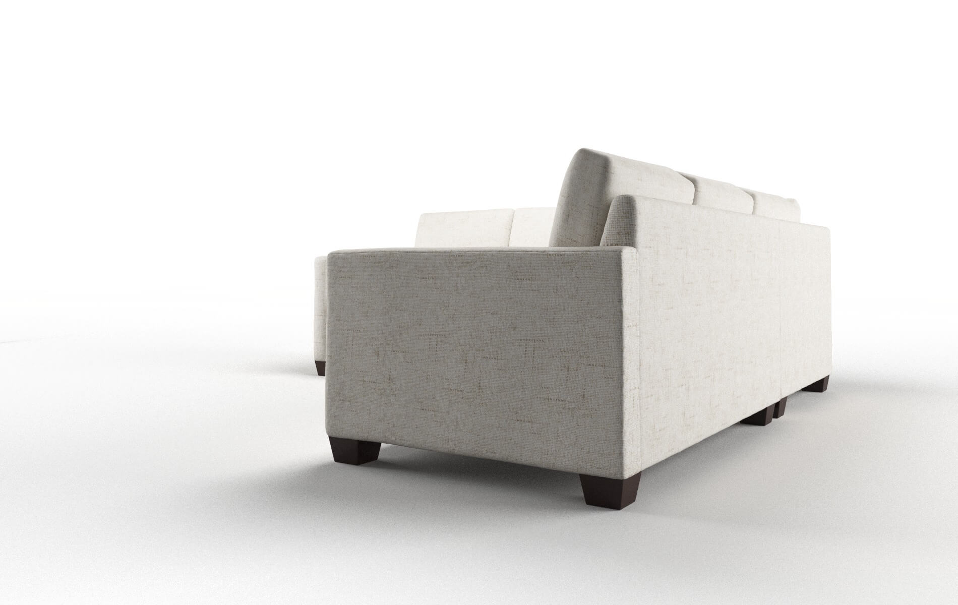 Dresden Derby Taupe Sectional espresso legs 4