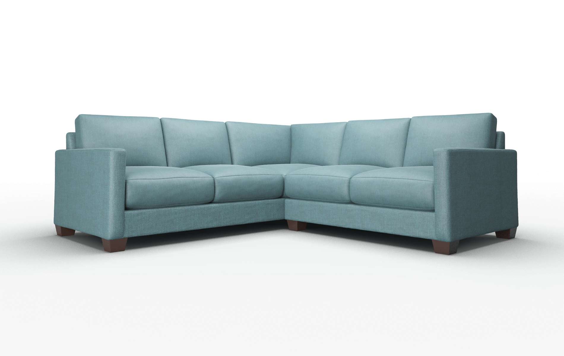 Dresden Elliot Teal Sectional espresso legs 1