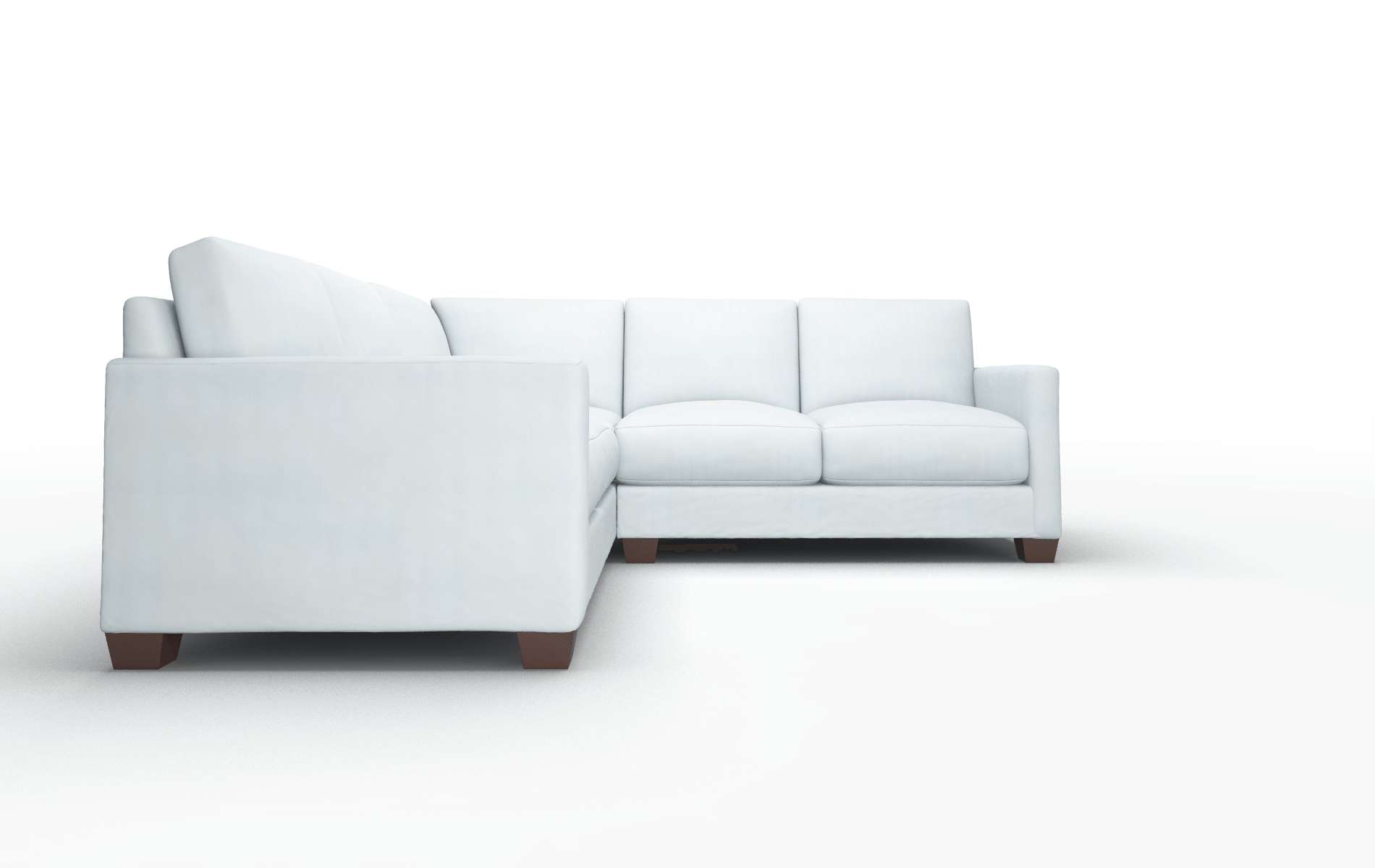 Dresden Hathaway Aqua Sectional espresso legs 2