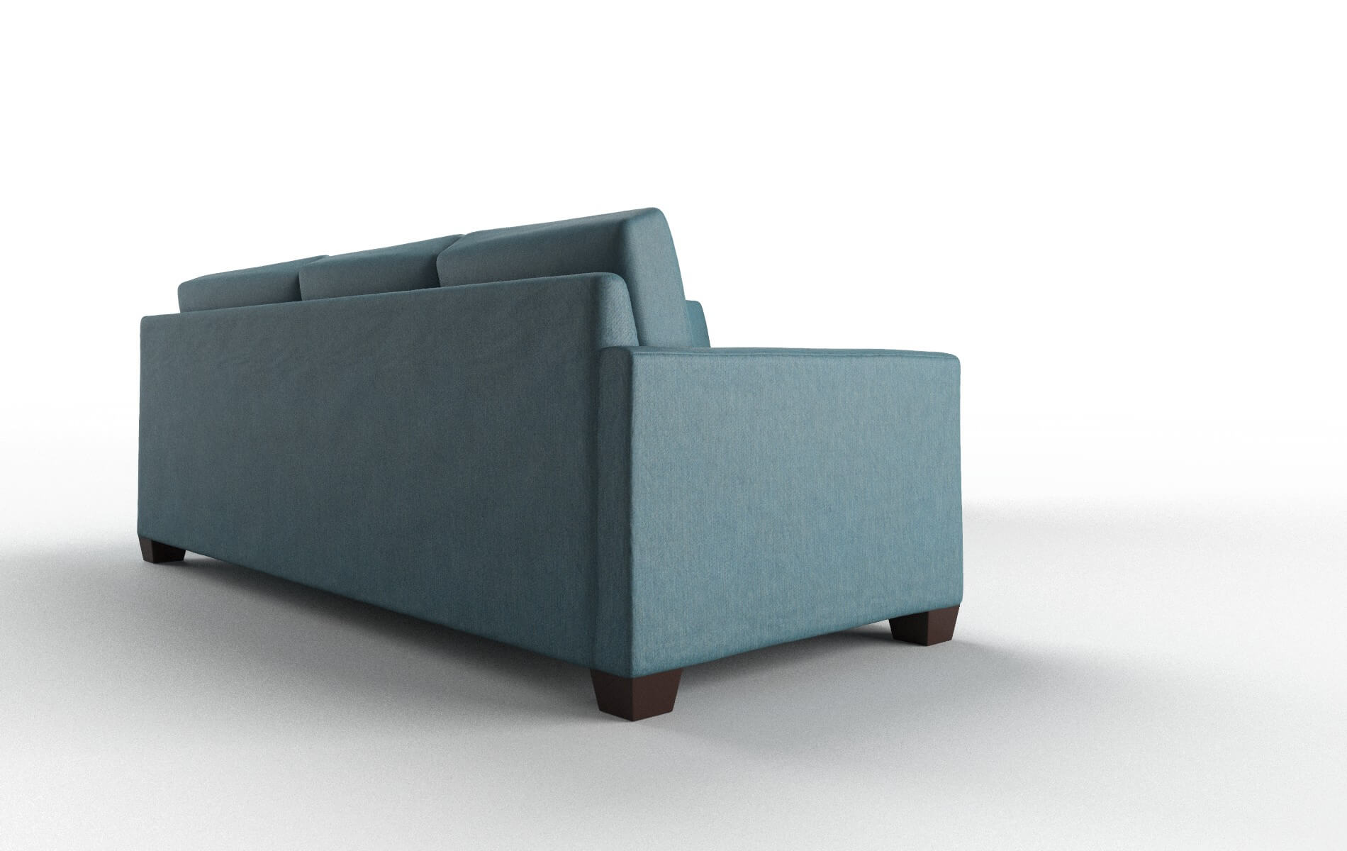 Dresden Hepburn Teal Sectional espresso legs 3