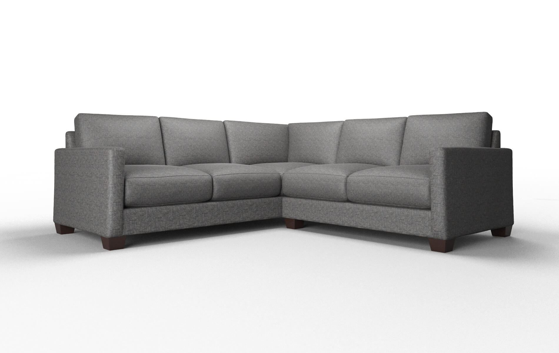 Dresden Insight Charcoal Sectional espresso legs 1