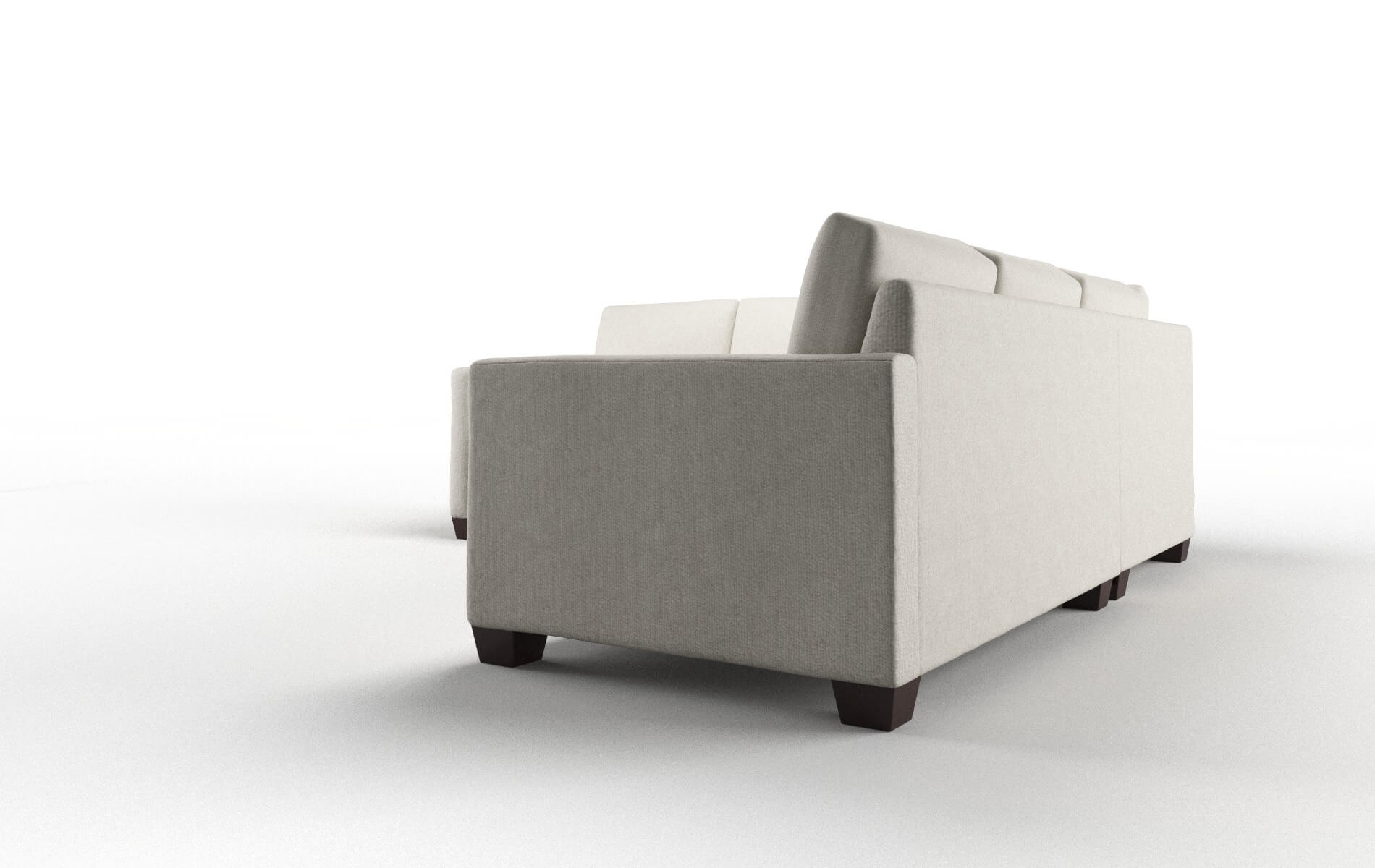 Dresden Insight Dove Sectional espresso legs 4