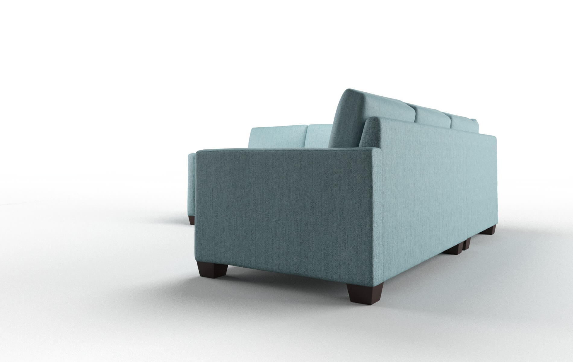 Dresden Insight Peacock Sectional espresso legs 4