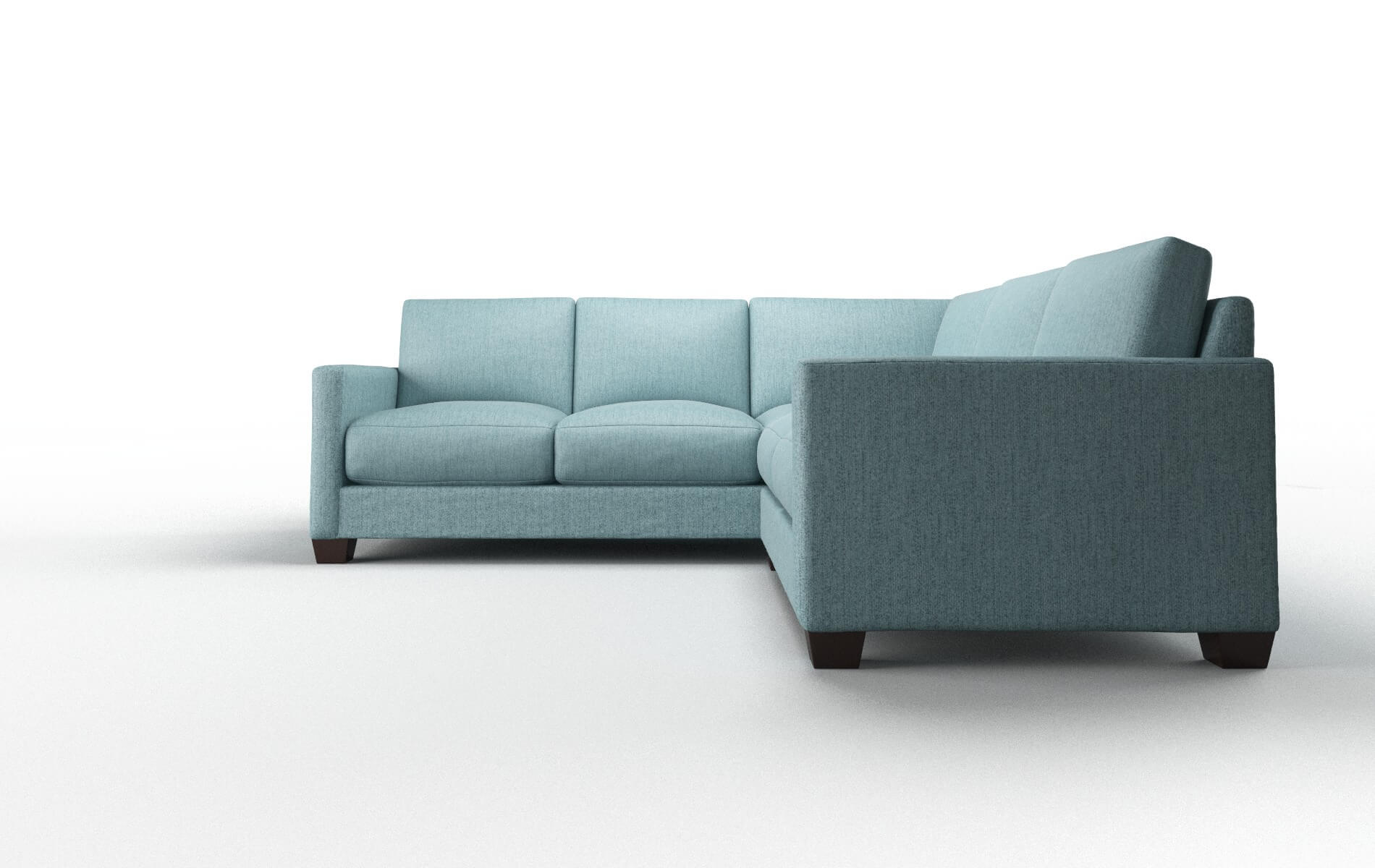 Dresden Insight Peacock Sectional espresso legs 5