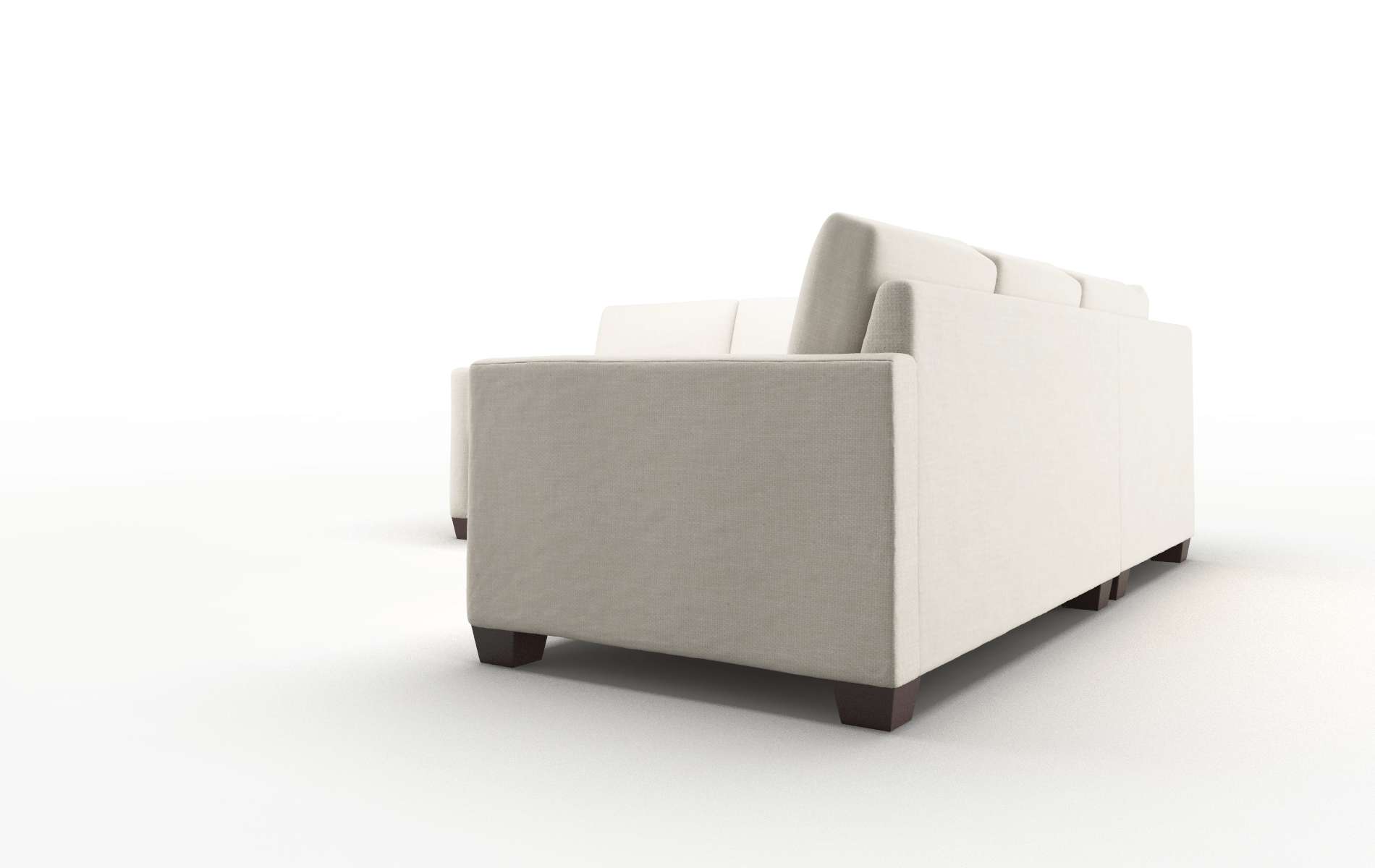 Dresden Keylargo Almond Sectional espresso legs 4