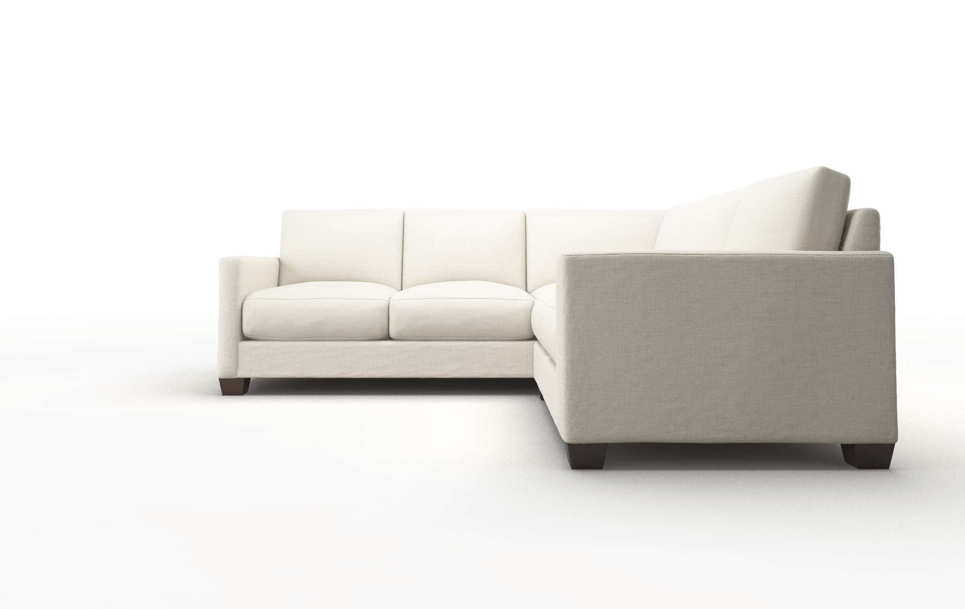 Dresden Keylargo Almond Sectional espresso legs 5