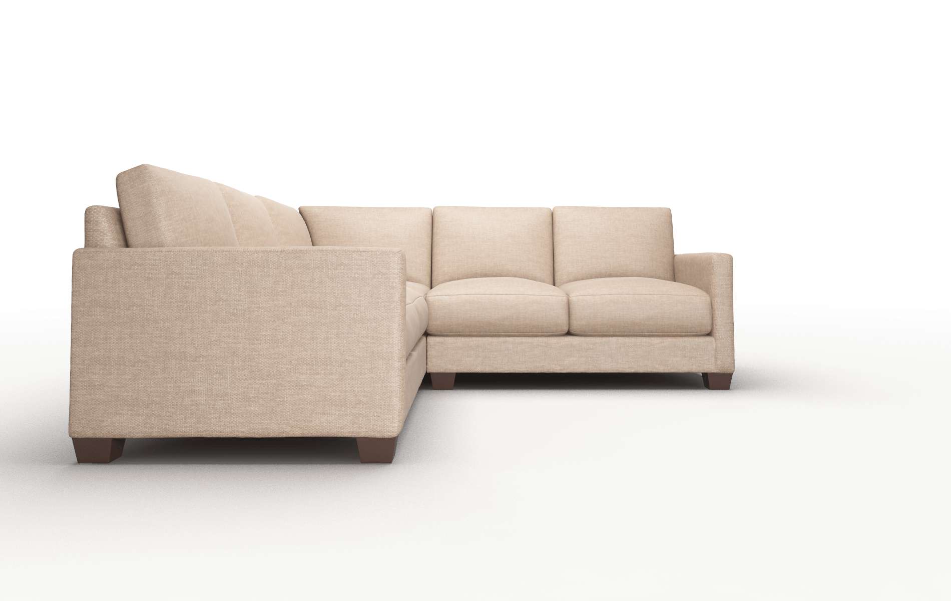 Dresden Keylargo Mink Sectional espresso legs 2