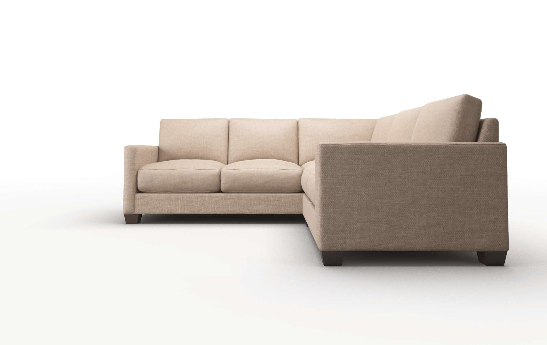 Dresden Keylargo Mink Sectional espresso legs 5
