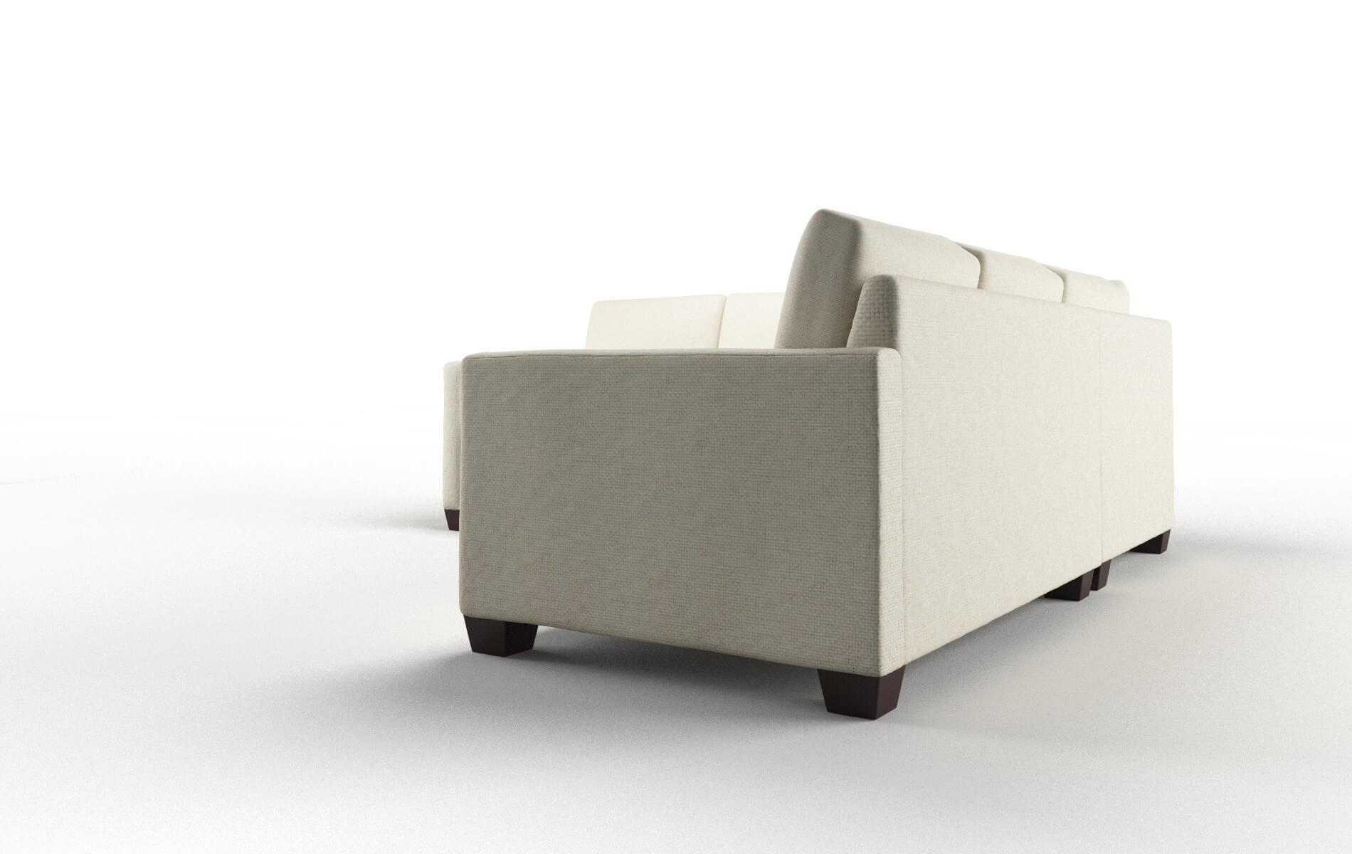 Dresden Lana Sand Sectional espresso legs 4