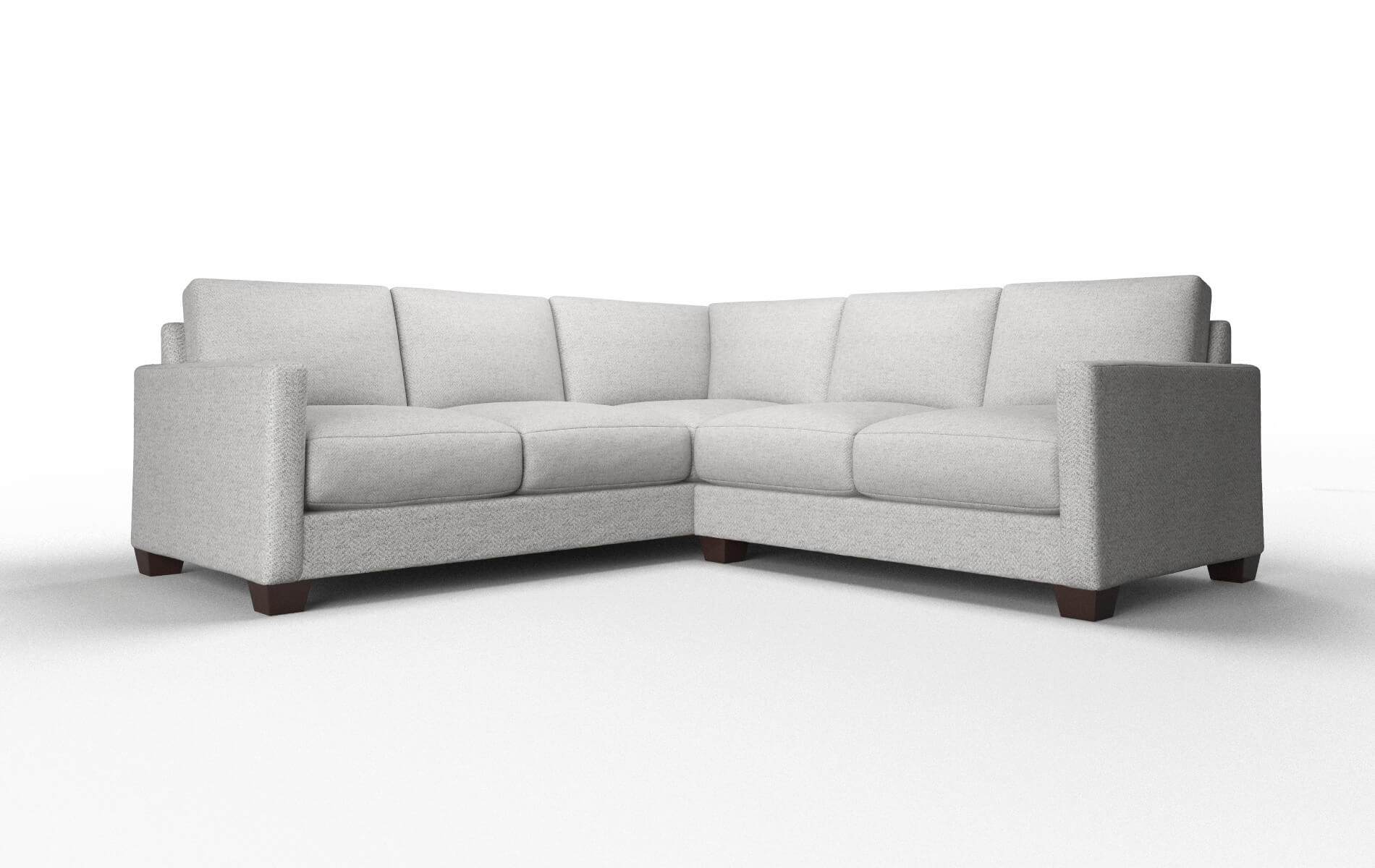 Dresden Malibu Dove Sectional espresso legs 1