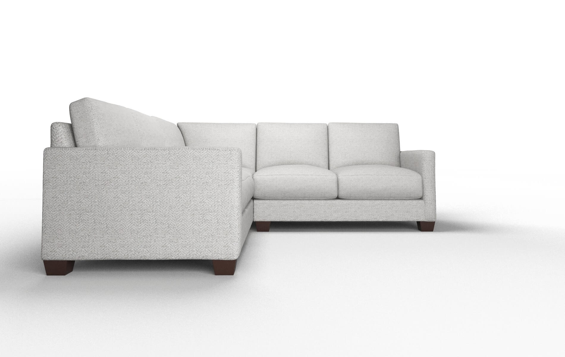 Dresden Malibu Dove Sectional espresso legs 2