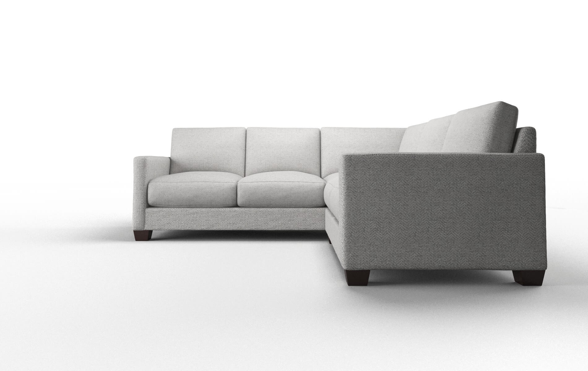 Dresden Malibu Dove Sectional espresso legs 5