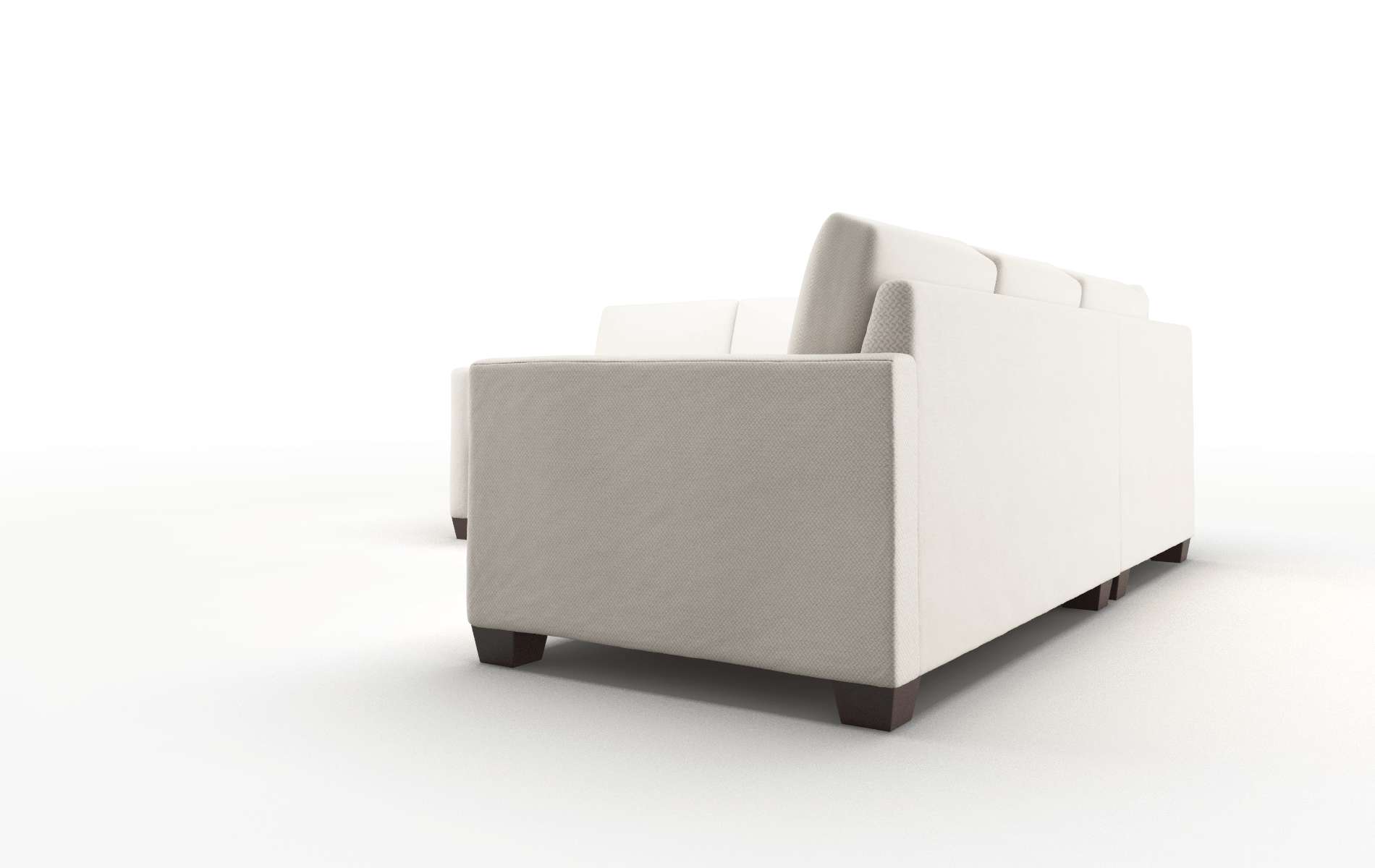 Dresden Malibu Linen Sectional espresso legs 4