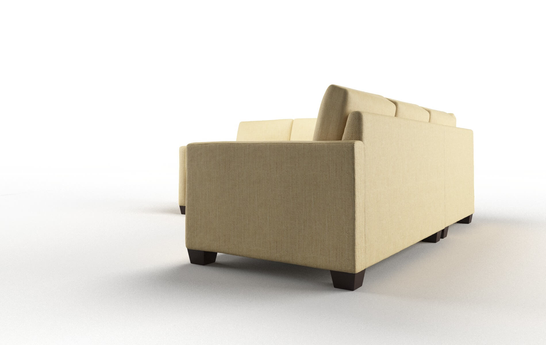 Dresden Malibu Maize Sectional espresso legs 4