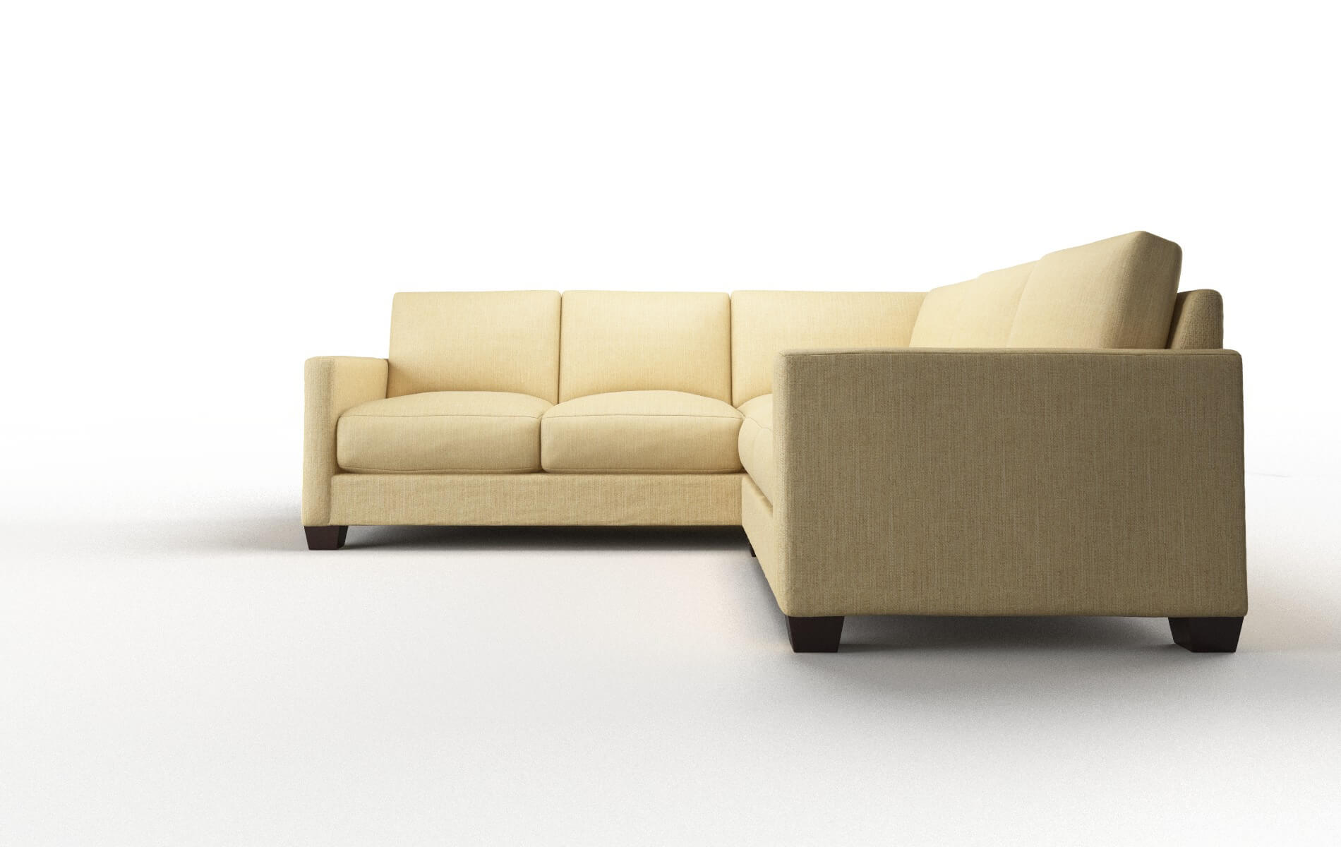 Dresden Malibu Maize Sectional espresso legs 5