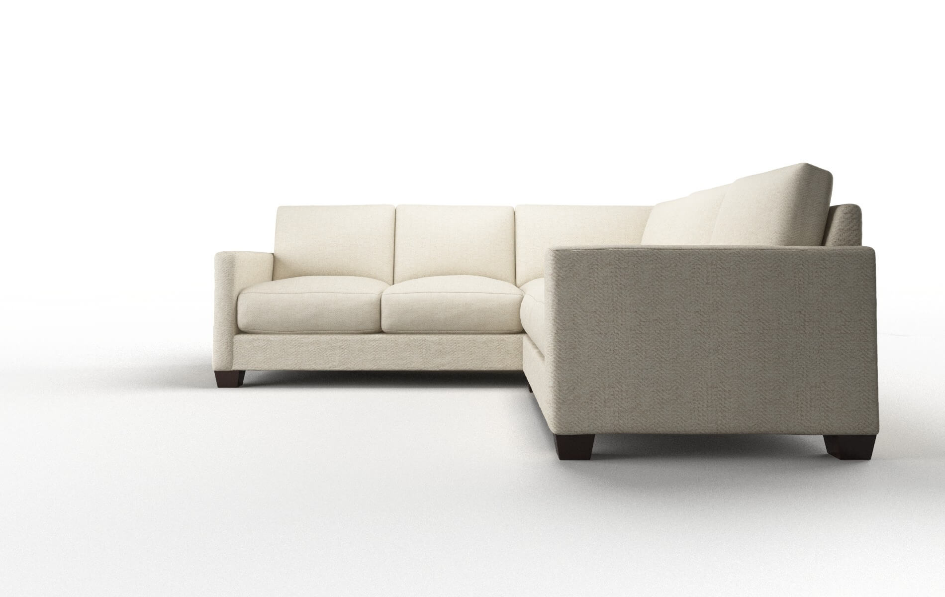 Dresden Malibu Sand Sectional espresso legs 5