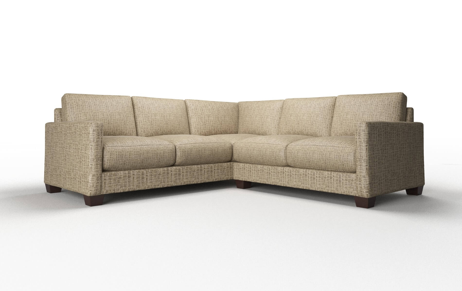 Dresden Marcy Camel Sectional espresso legs 1