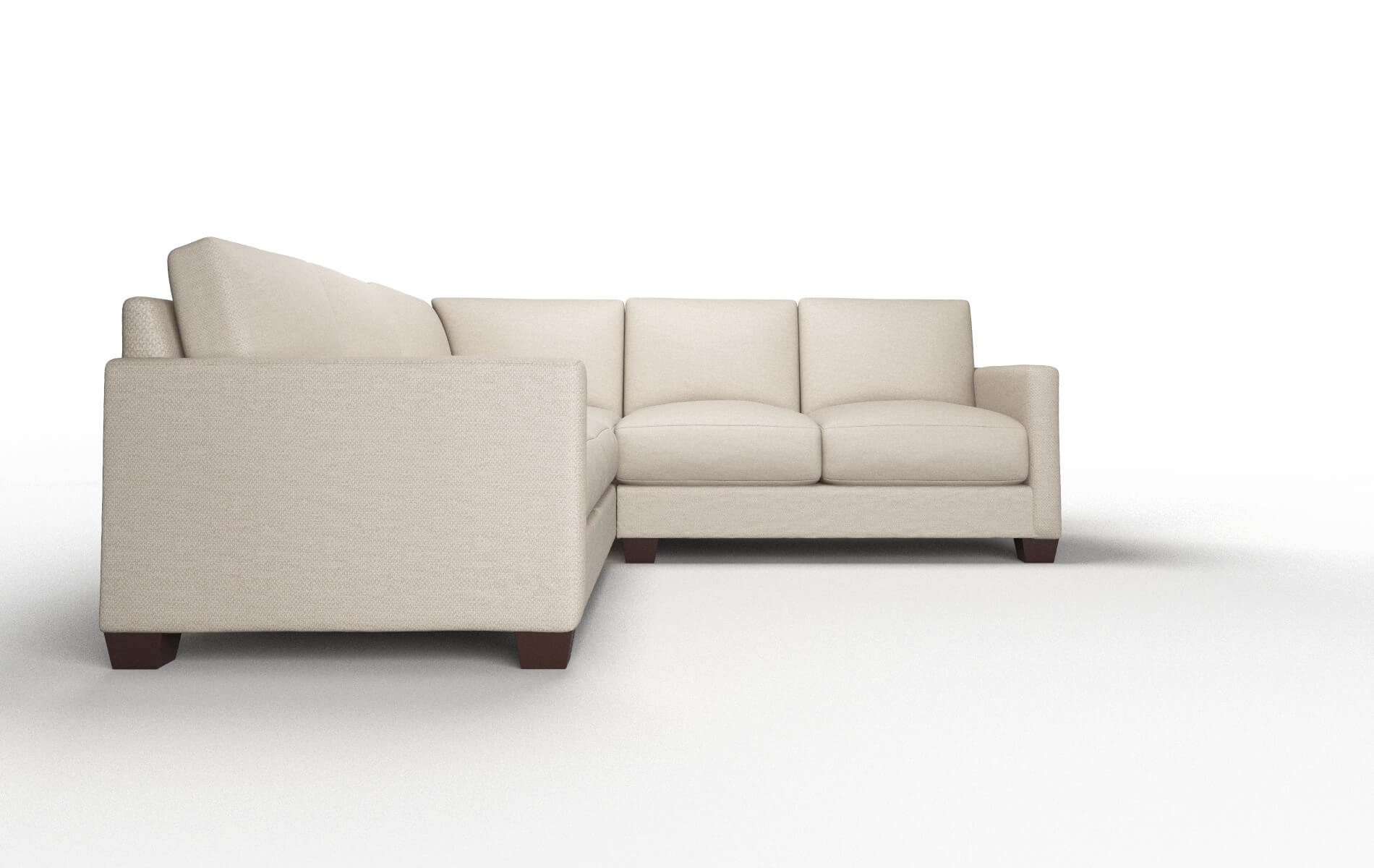 Dresden Naples Almond Sectional espresso legs 2