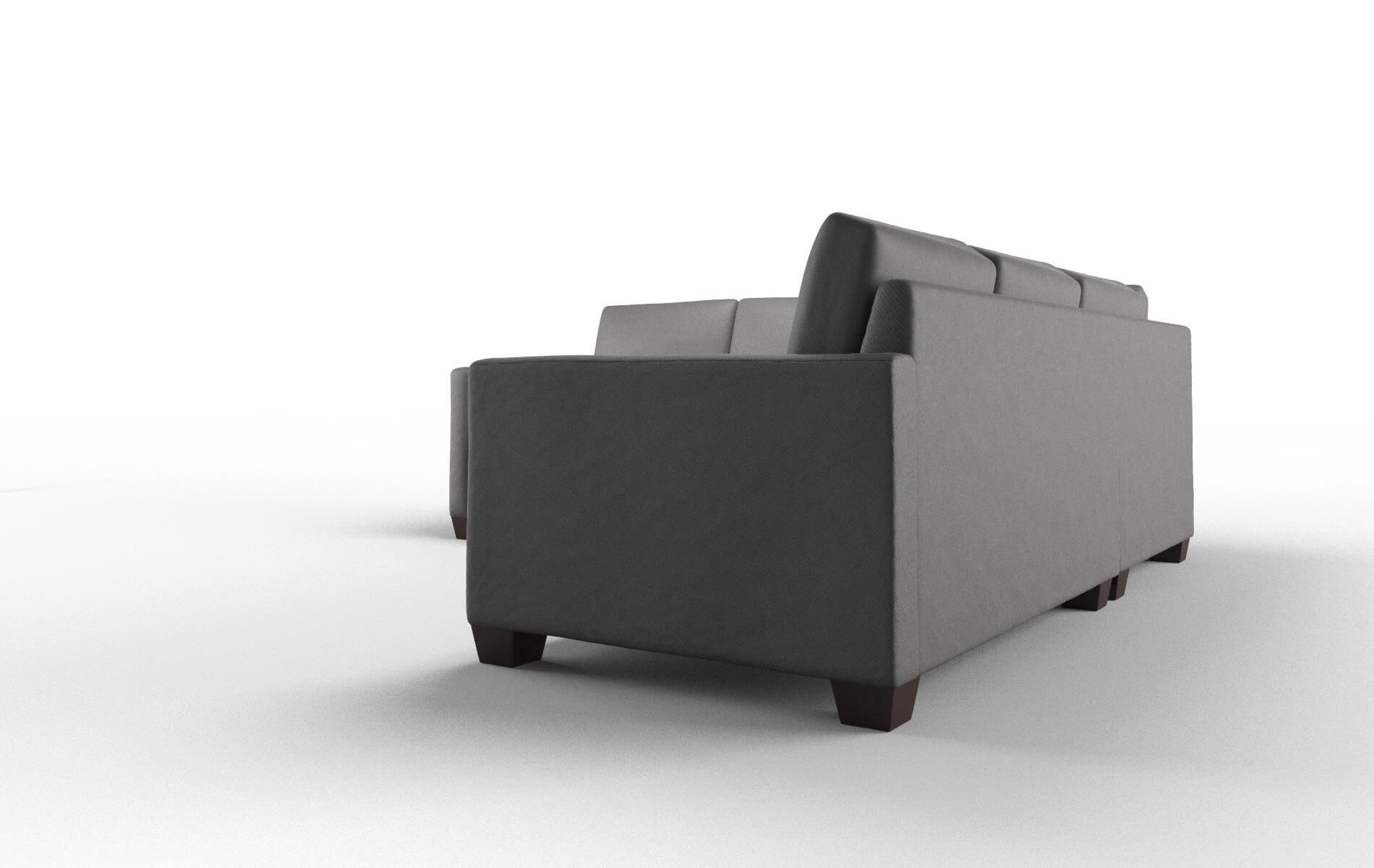Dresden Oakley Charcoal Sectional espresso legs 4