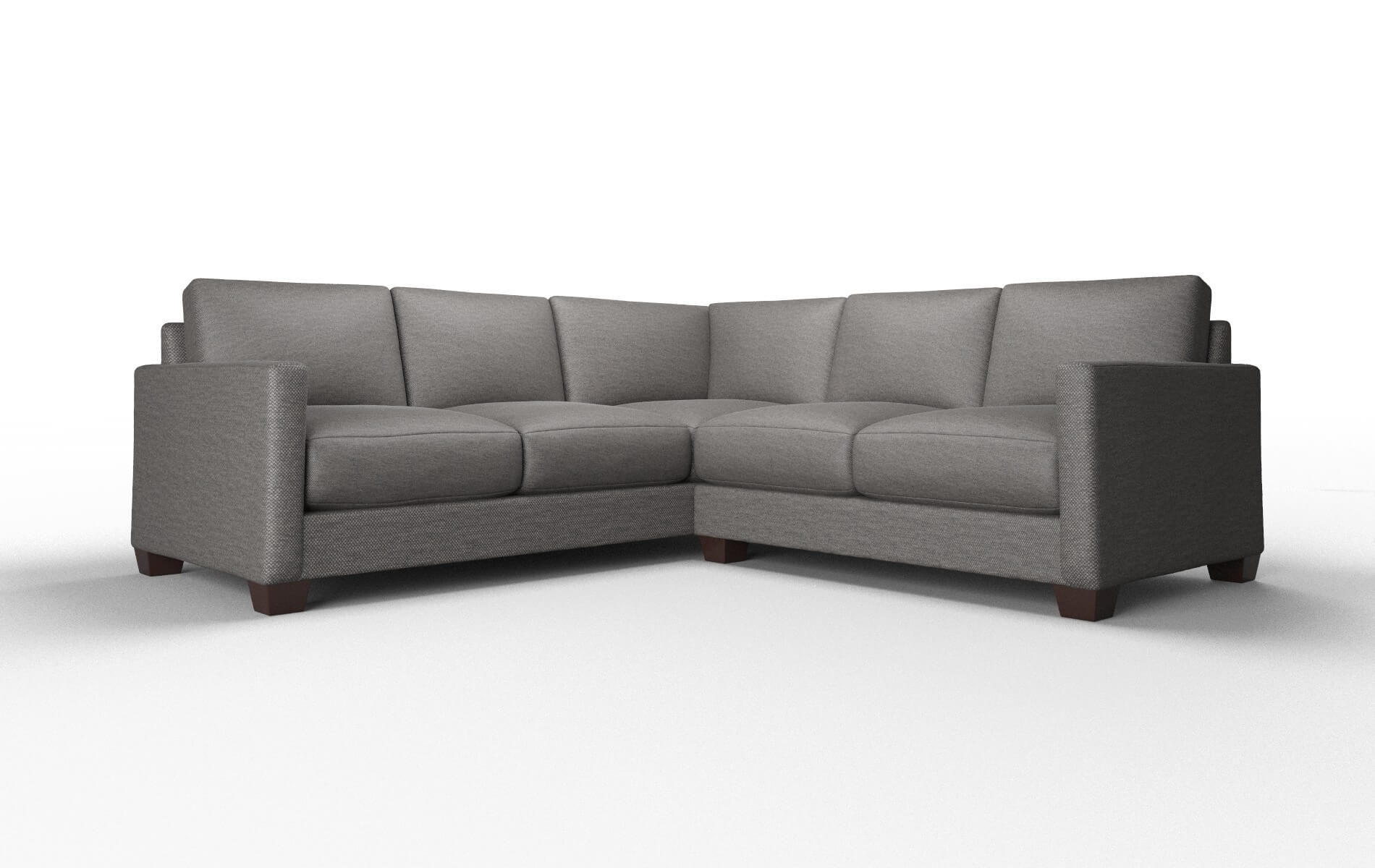 Dresden Oscar Charcoal Sectional espresso legs 1