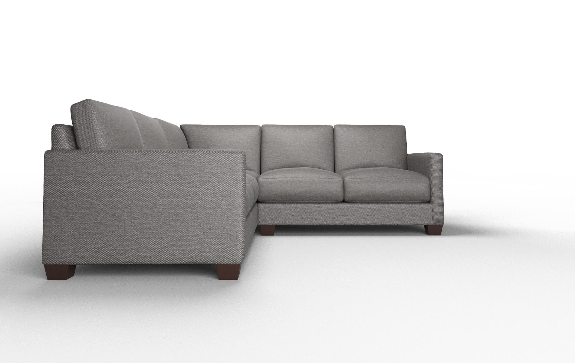 Dresden Oscar Charcoal Sectional espresso legs 2