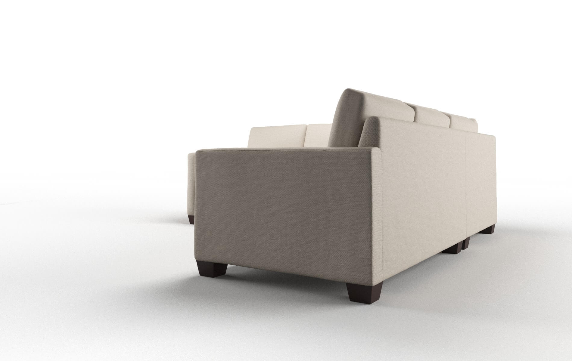 Dresden Oscar Linen Sectional espresso legs 4