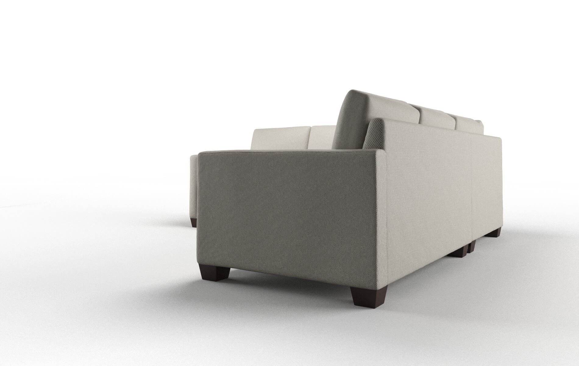 Dresden Oscar Silver Sectional espresso legs 4