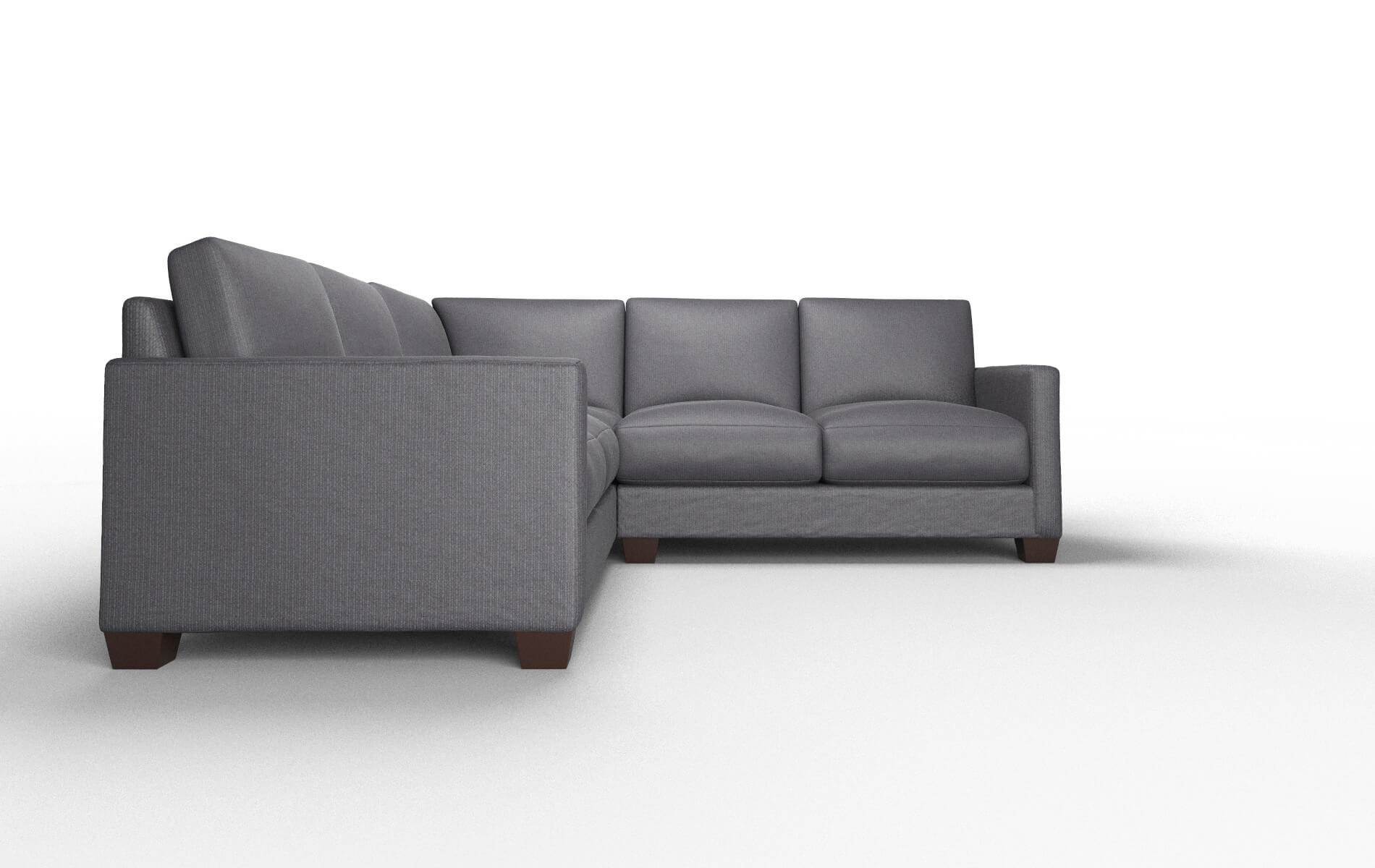Dresden Parker Charcoal Sectional espresso legs 2