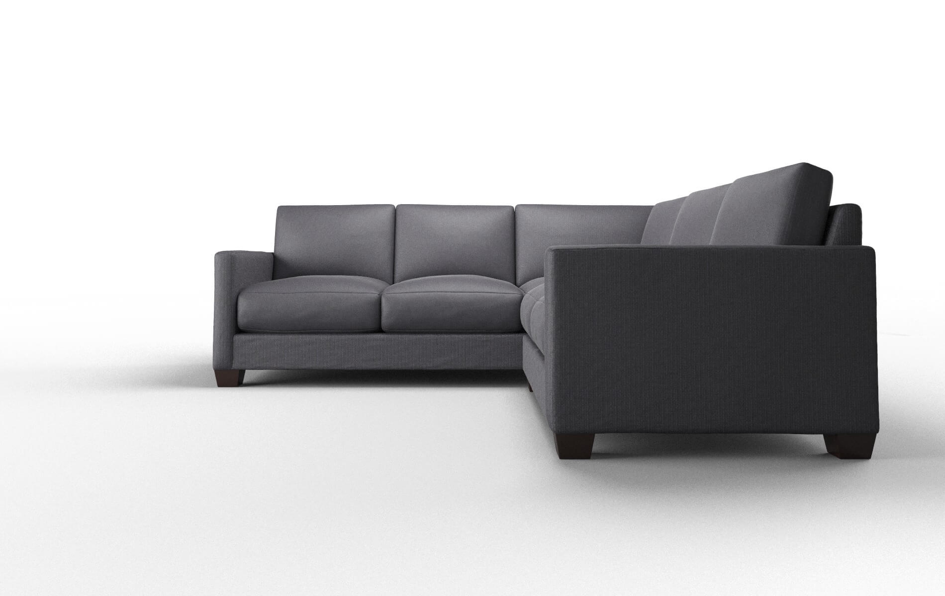 Dresden Parker Charcoal Sectional espresso legs 5
