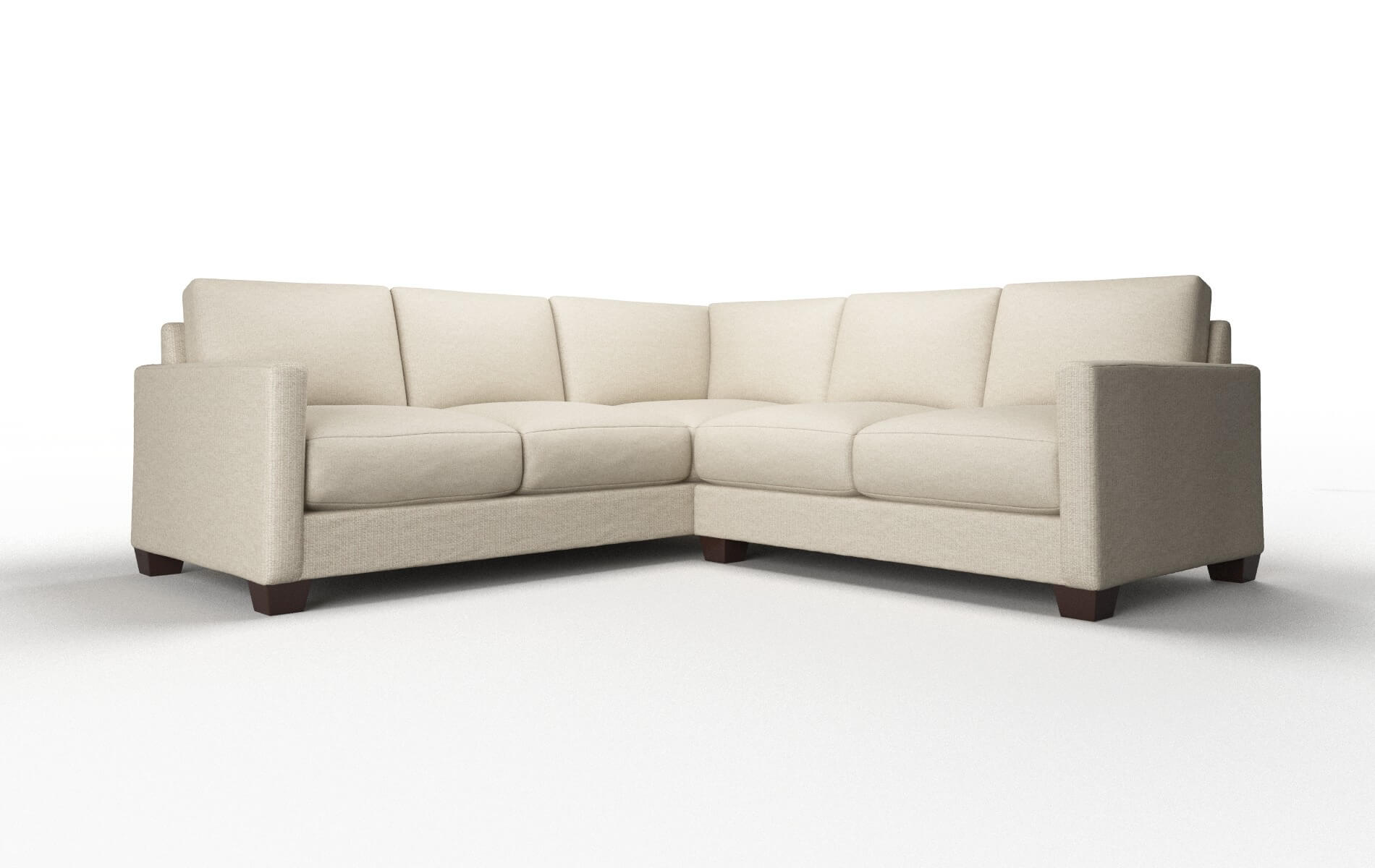 Dresden Parker linen Sectional Espresso Legs  1