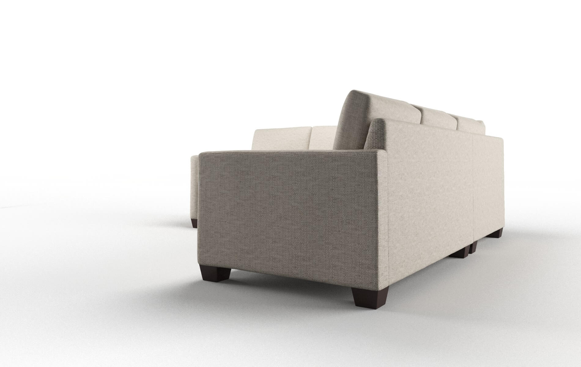 Dresden Parker Wheat Sectional espresso legs 4