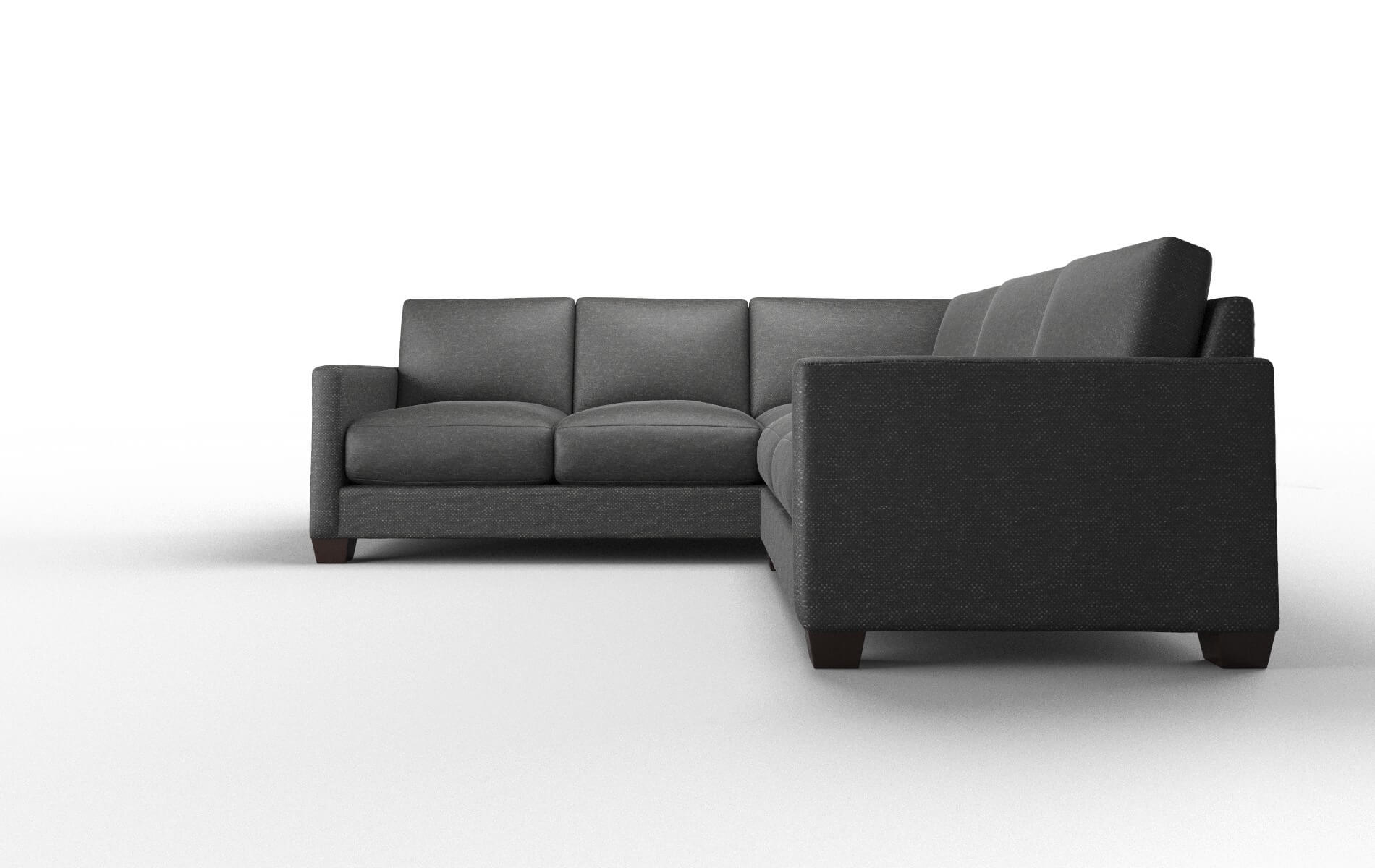 Dresden Phoenix Charcoal Sectional espresso legs 5