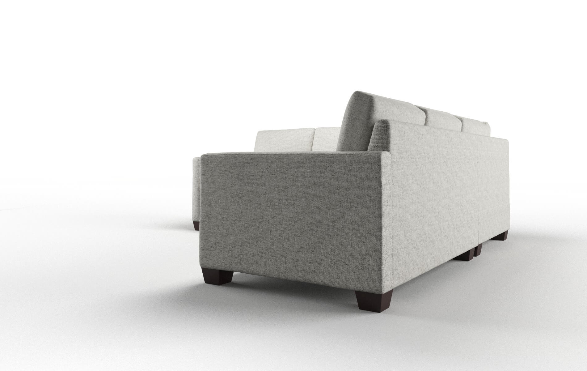 Dresden Prime Gravel Sectional espresso legs 4