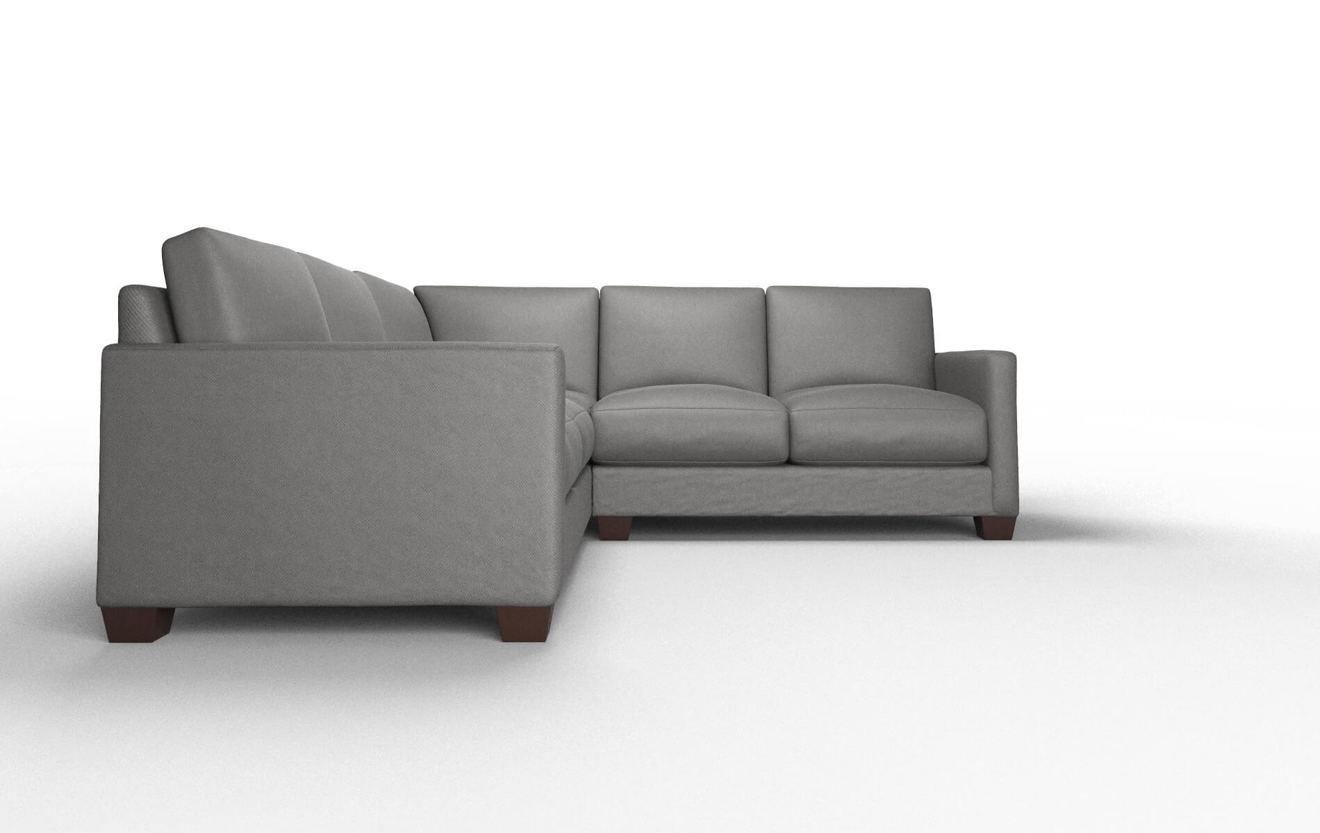 Dresden Rocket Charcoal Sectional espresso legs 2