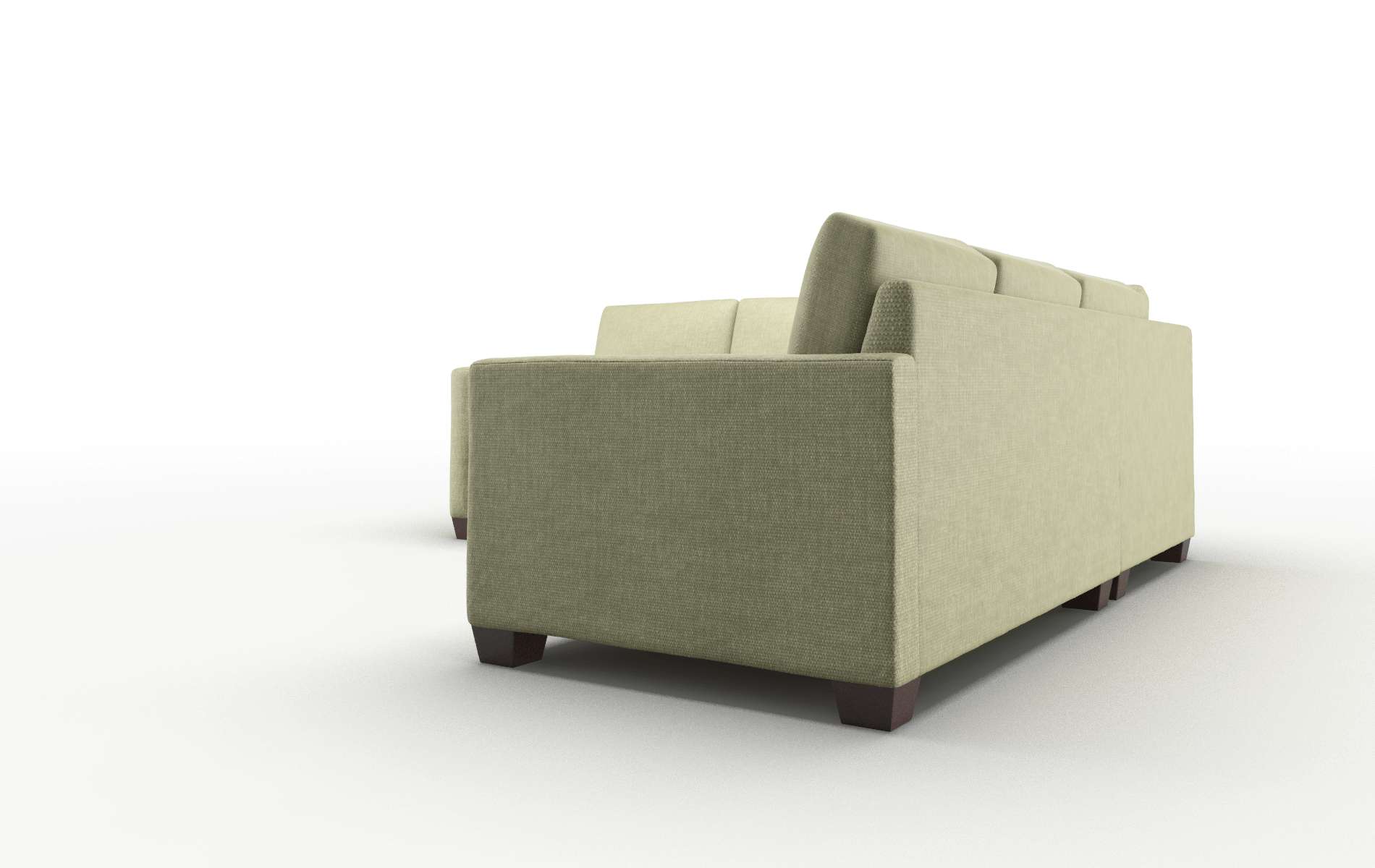 Dresden Rocket Evergreen Sectional espresso legs 4