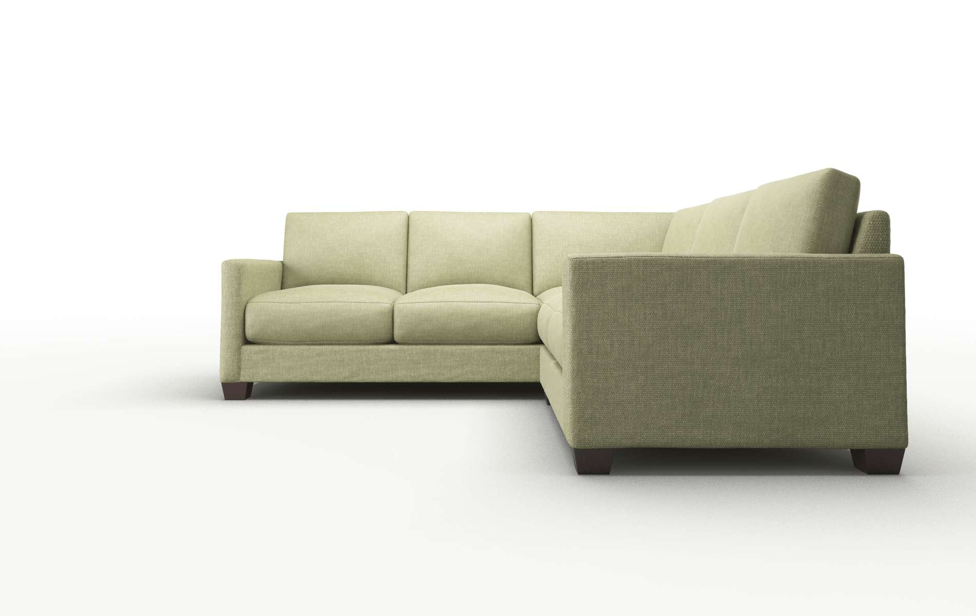 Dresden Rocket Evergreen Sectional espresso legs 5