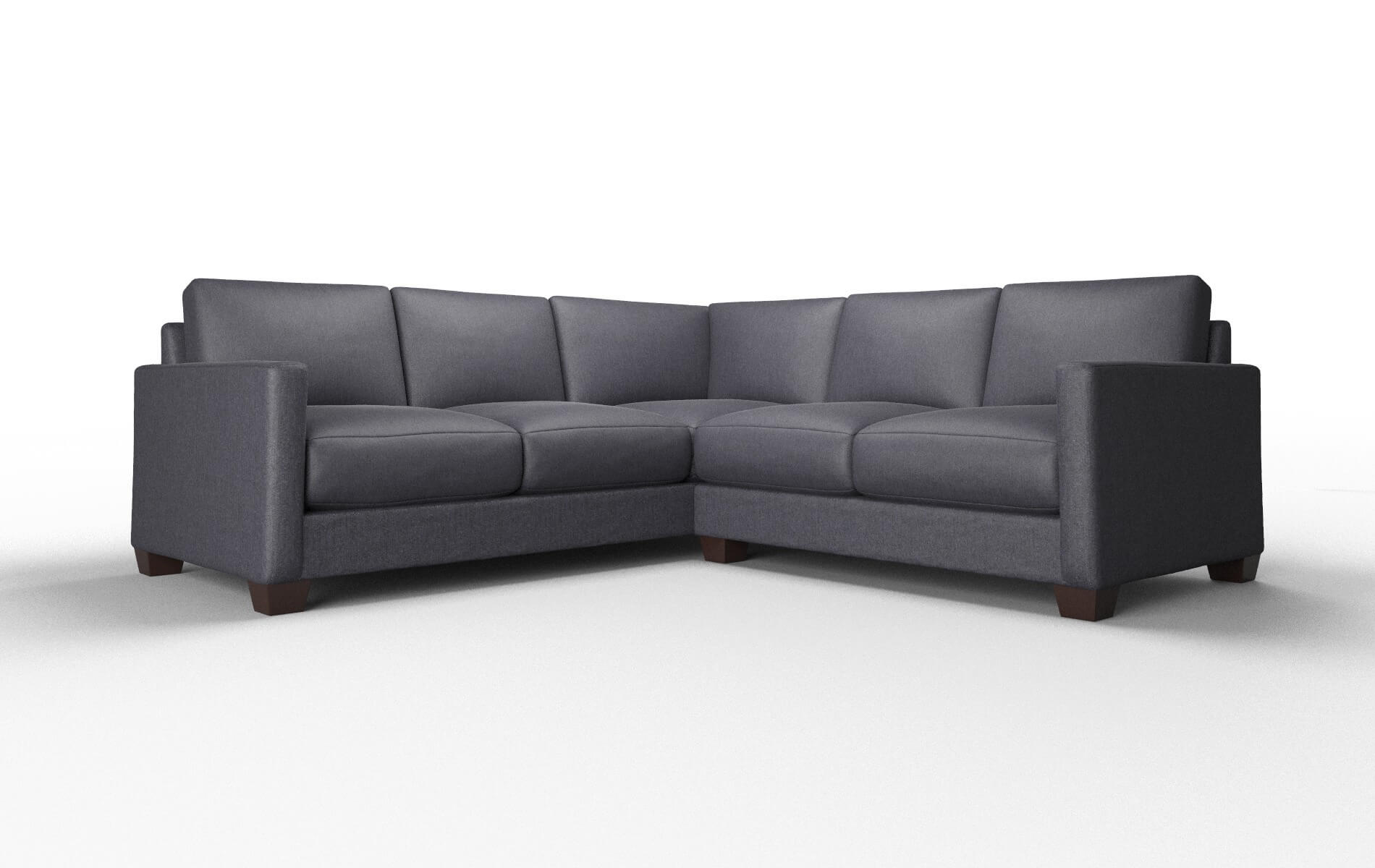 Dresden Sasha Navy Sectional espresso legs 1