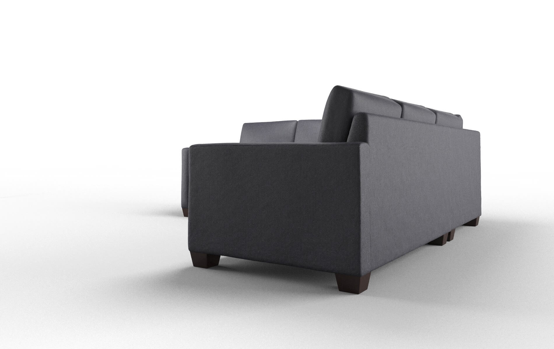 Dresden Sasha Navy Sectional espresso legs 4