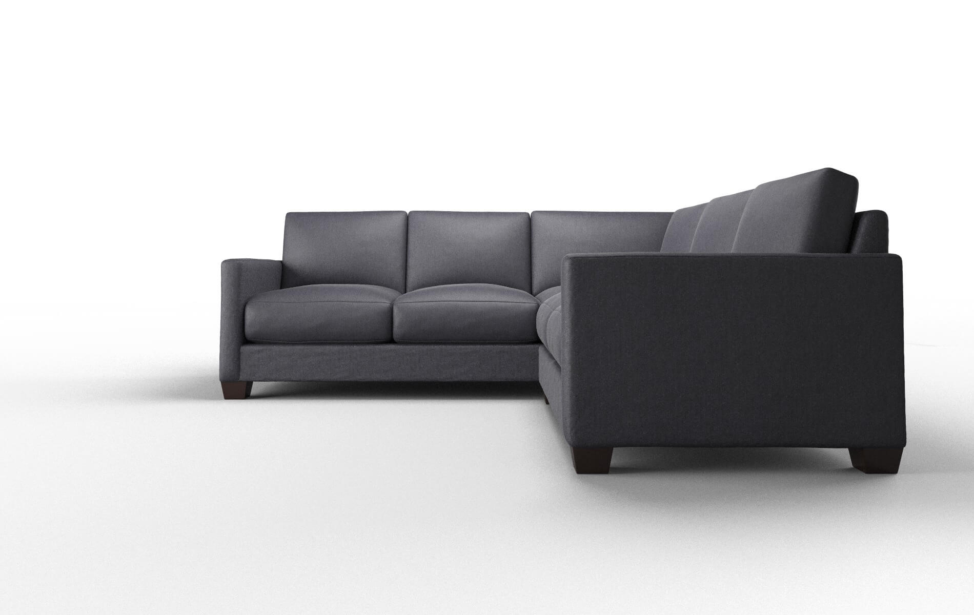 Dresden Sasha Navy Sectional espresso legs 5