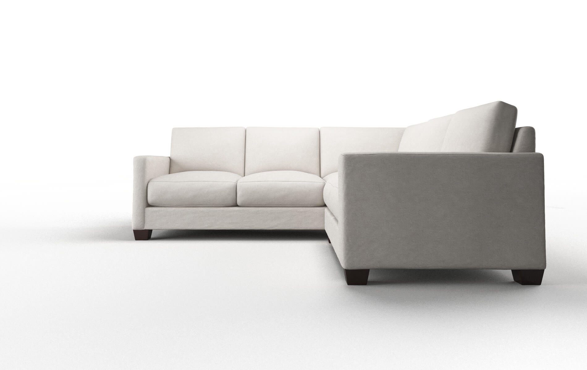 Dresden Suave Dove Sectional espresso legs 5
