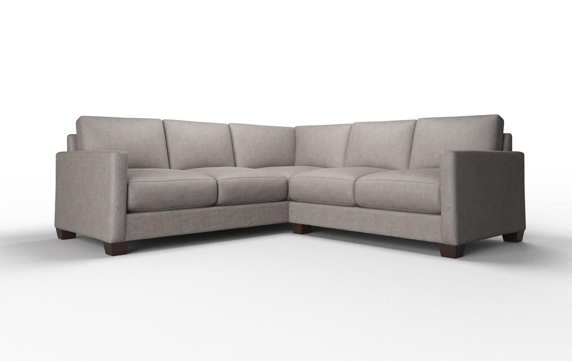 Dresden Suave Slate Sectional espresso legs 1