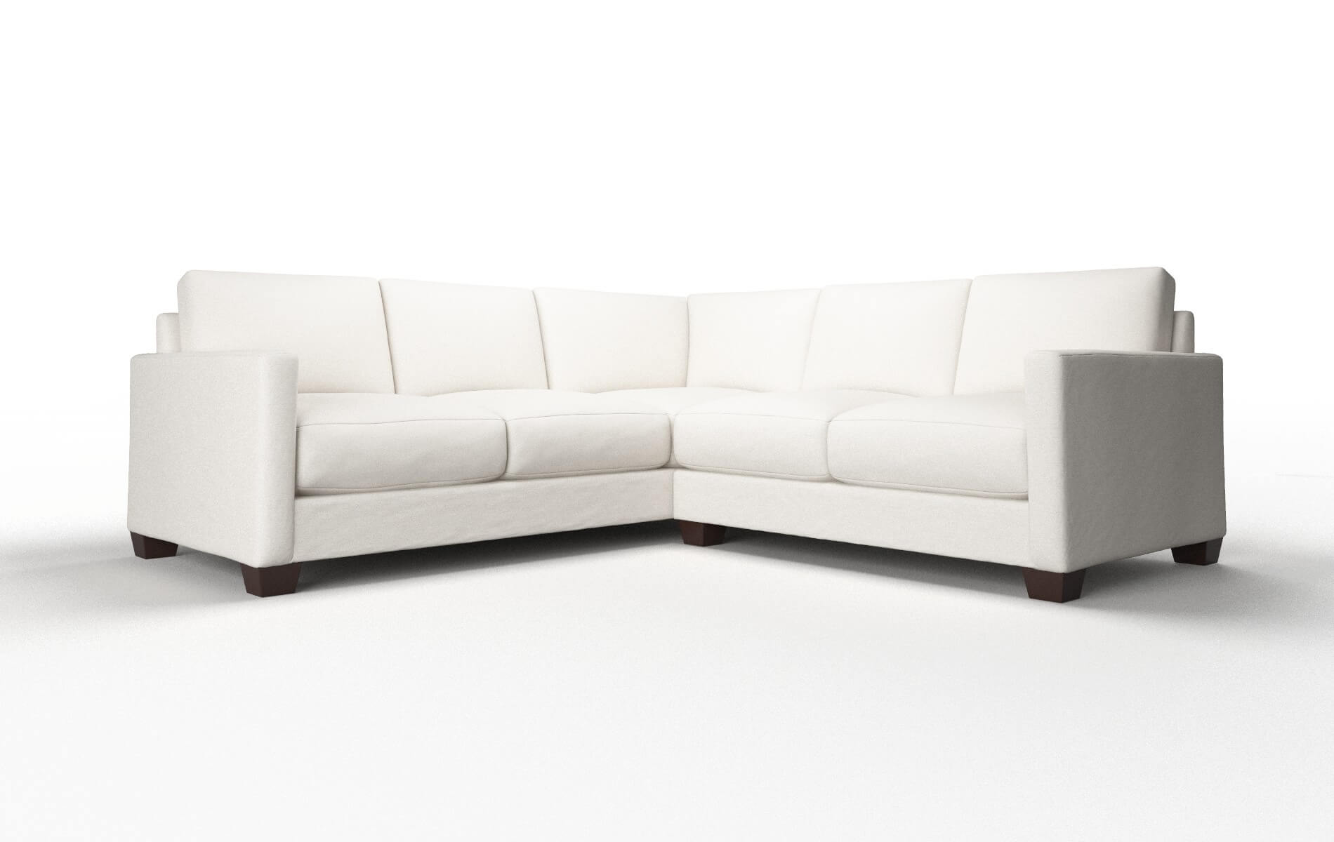 Dresden Venice eggshell Sectional Espresso Legs  1