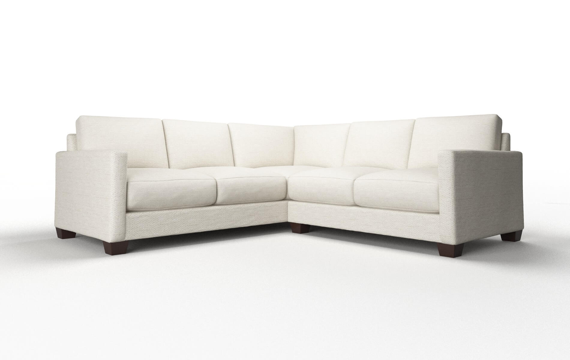 Dresden Venus Cream Sectional espresso legs 1